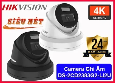 Camera Hikvision DS-2CD2383G2-LI2U 8MP, camera quan sát DS-2CD2383G2-LI2U, lắp đặt camera DS-2CD2383G2-LI2U, camera ghi âm DS-2CD2383G2-LI2U