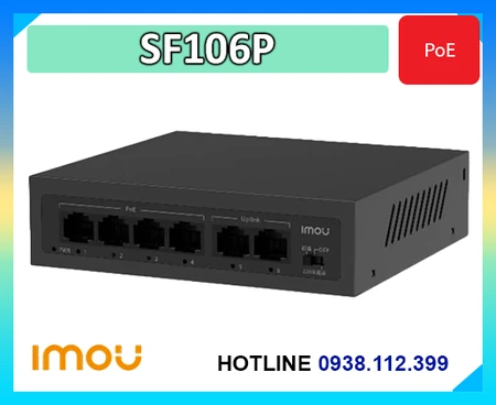 Lắp đặt camera 4-Port PoE Switch IMOU SF106P