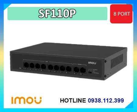 Lắp đặt camera 8-Port PoE Switch IMOU SF110P