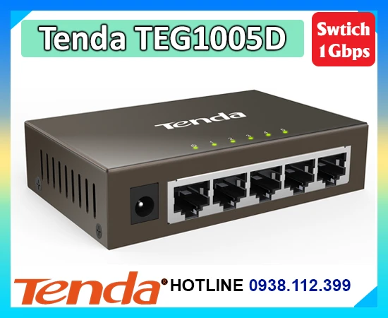 Lắp đặt camera Switch 5 Port Tenda TEG1005D 1G