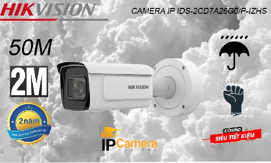  Camera iDS-2CD7A26G0/P-IZHS,Camera iDS-2CD7A26G0/P-IZHS là dong camera phổ thông hikcison chất lượng cao.Sản phẩm có chất lượng hình ảnh 2MP Camera sử dụng công nghệ cảm biến hình ảnh CMOS chất lượng. 