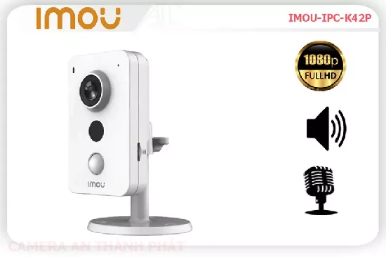  Camera  IMOU-IPC-K42P,Camera Imou IMOU-IPC-K42P là dòng camera cube wifi. sản phẩm hỗ trợ nhiều chức năng như báo động.Độ phân giải 4.0 Megapixel,Camera hỗ trợ ghi âm và loa đàm thoại 2 chiều.Sản phẩm phù hợp cho mọi công trình,văn phòng,siêu thị,cửa hàng,...