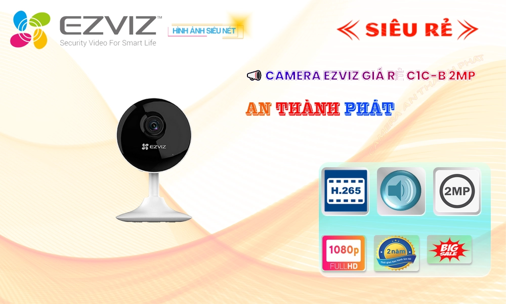 C1C-B 2MP Wifi Không Dây Camera Giám Sát Công Nghệ Mới