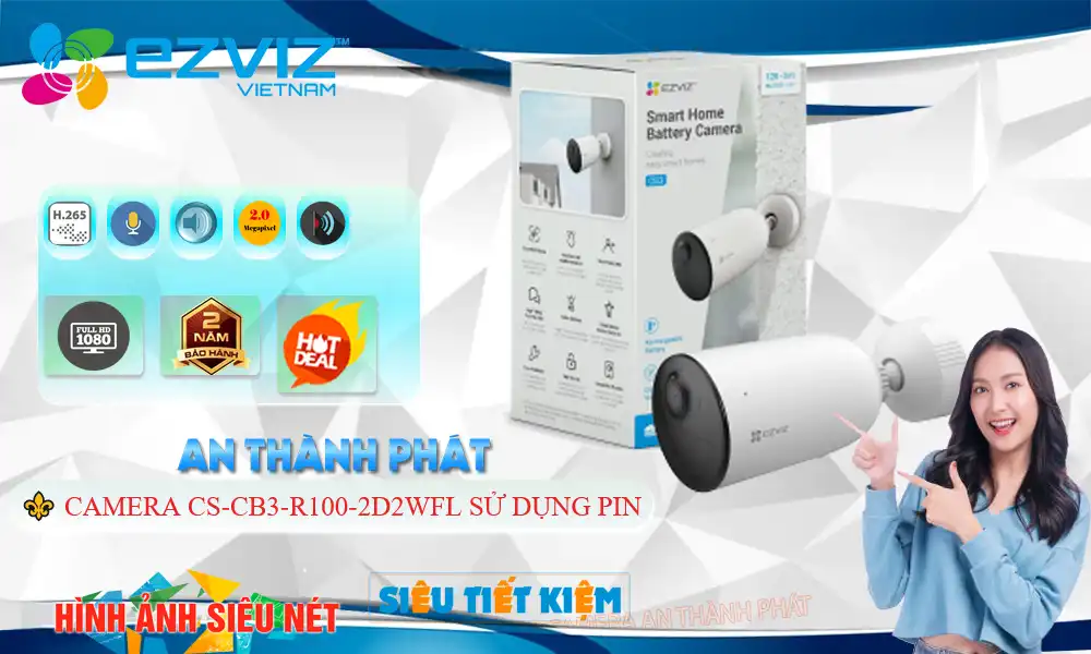 ✓ Camera Wifi Ezviz CS-CB3-R100-2D2WFL