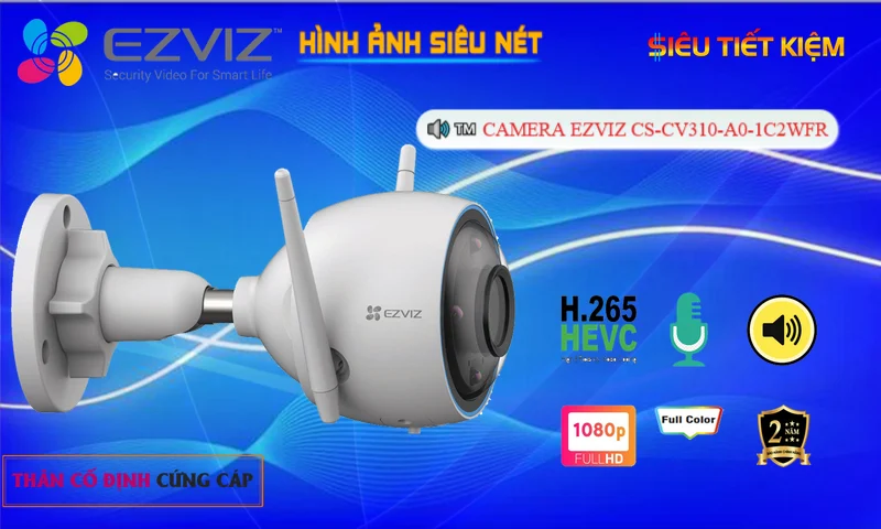 Camera Wifi Ezviz CS-CV310-A0-1C2WFR Camera Wifi Ezviz CS-CV310-A0-1C2WFR