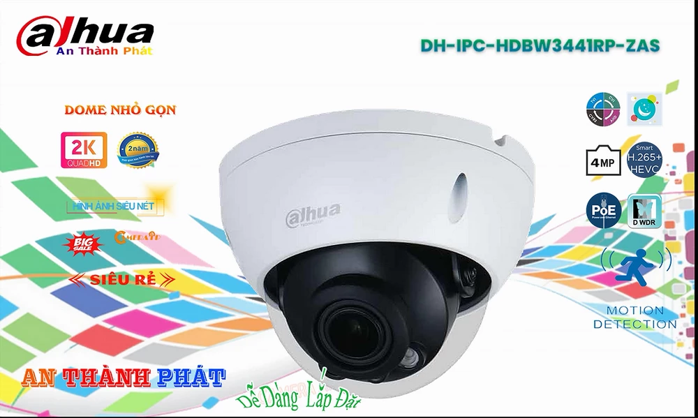 Lắp camera trọn gói chính hãng Bộ Camera Siêu Nét Dahua DH-IPC-HDBW3441RP-ZAS Camera Dùng Bộ Bộ Camera Siêu Nét Dahua DH-IPC-HDBW3441RP-ZAS