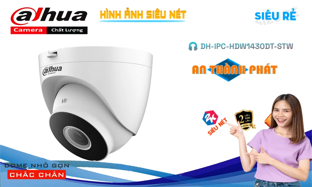 DH-IPC-HDW1430DT-STW Camera Thiết kế Đẹp Dahua