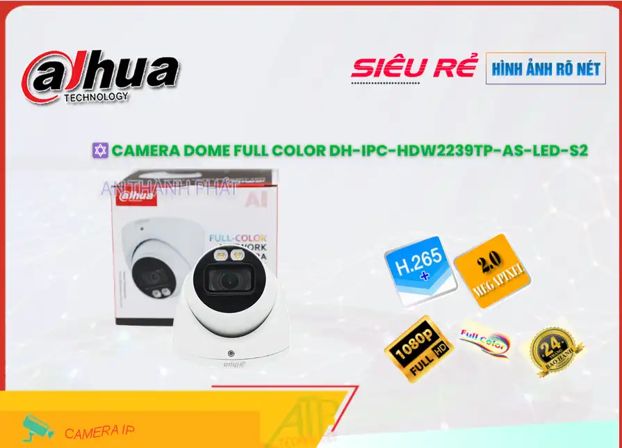 Camera DH-IPC-HDW2239TP-AS-LED-S2 Dahua Camera DH-IPC-HDW2239TP-AS-LED-S2 Dahua