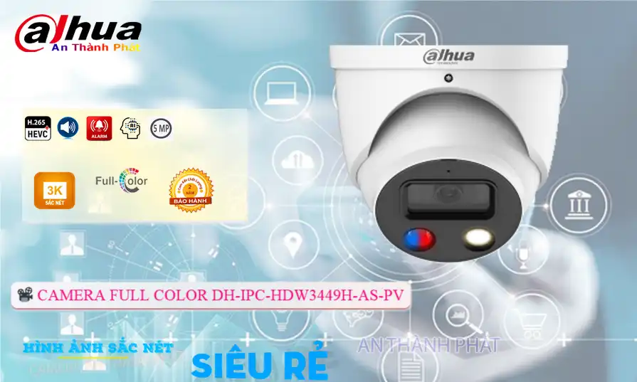 Camera Dahua DH-IPC-HDW3449H-AS-PV Tiết Kiệm Camera Dahua DH-IPC-HDW3449H-AS-PV Tiết Kiệm