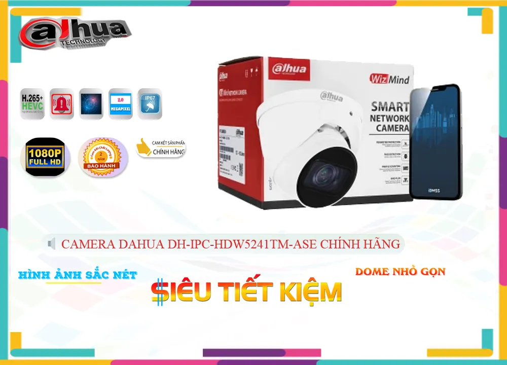 Camera Dahua Chất Lượng DH-IPC-HDW5241TM-ASE Camera Dahua Chất Lượng DH-IPC-HDW5241TM-ASE
