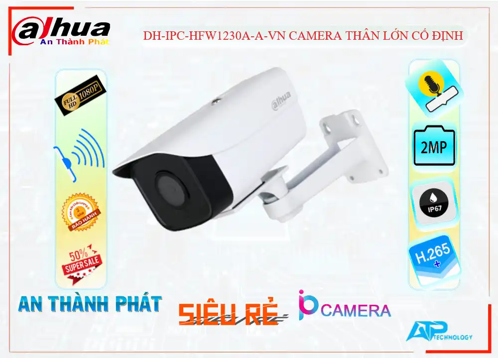 Camera Dahua DH-IPC-HFW1230A-A-VN Mẫu Đẹp Camera Dahua DH-IPC-HFW1230A-A-VN Mẫu Đẹp