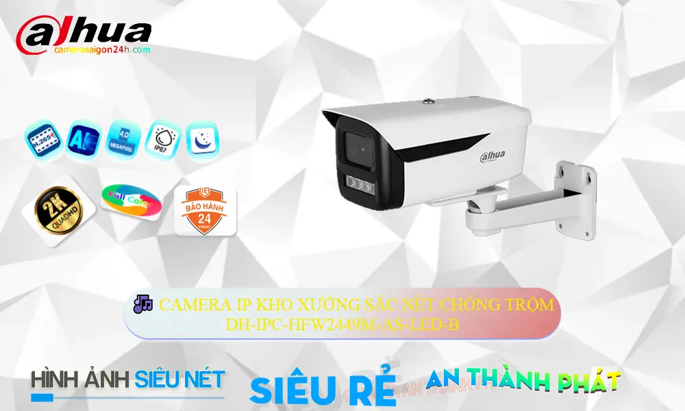 Camera An Ninh Dahua DH-IPC-HFW2449M-AS-LED-B Camera An Ninh Dahua DH-IPC-HFW2449M-AS-LED-B