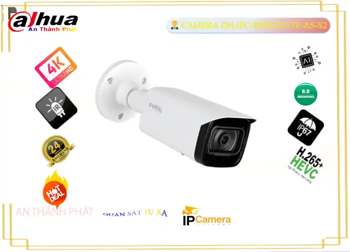 Camera An Ninh Dahua DH-IPC-HFW2831TP-AS-S2 Giá rẻ ✔️ Camera An Ninh Dahua DH-IPC-HFW2831TP-AS-S2 Giá rẻ ✔️
