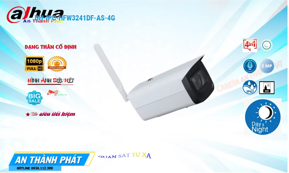 Dahua DH-IPC-HFW3241DF-AS-4G Sắc Nét