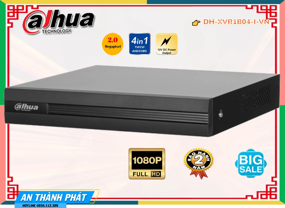 Đầu Ghi Camera DH-XVR1B04-I-VN Dahua Với giá cạnh tranh Đầu Ghi Camera DH-XVR1B04-I-VN Dahua Với giá cạnh tranh