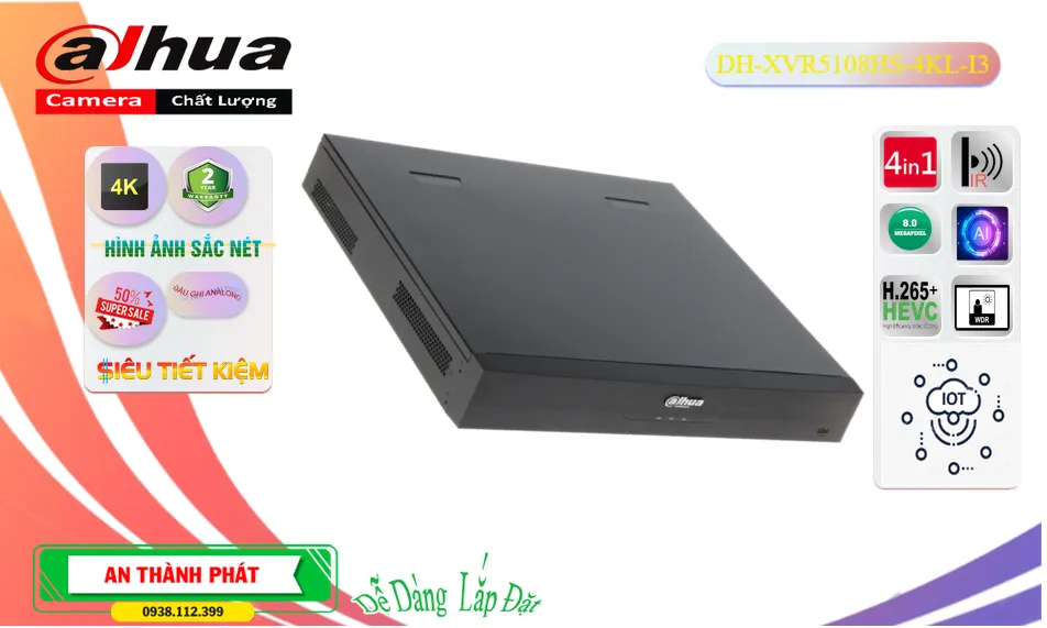 DH-XVR5108HS-4KL-I3 Đầu Ghi Dahua