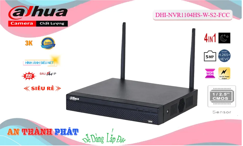 Đầu Thu  Dahua DHI-NVR1104HS-W-S2-FCC