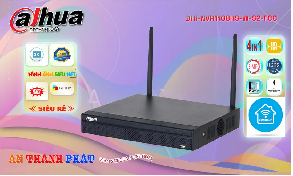 Đầu Ghi Dahua DHI-NVR1108HS-W-S2-FCC
