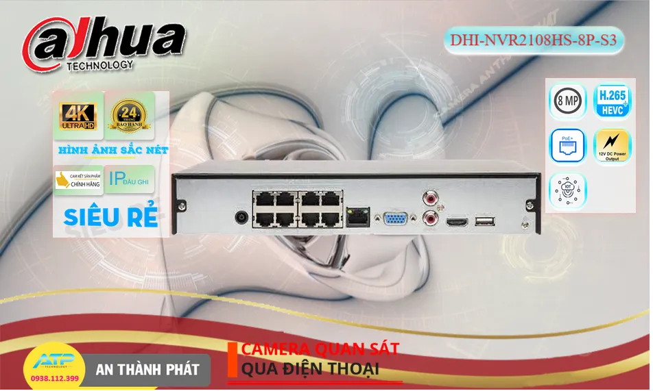 DHI-NVR2108HS-8P-S3 Hình Ảnh Đẹp Dahua ❂ DHI-NVR2108HS-8P-S3 Hình Ảnh Đẹp Dahua ❂