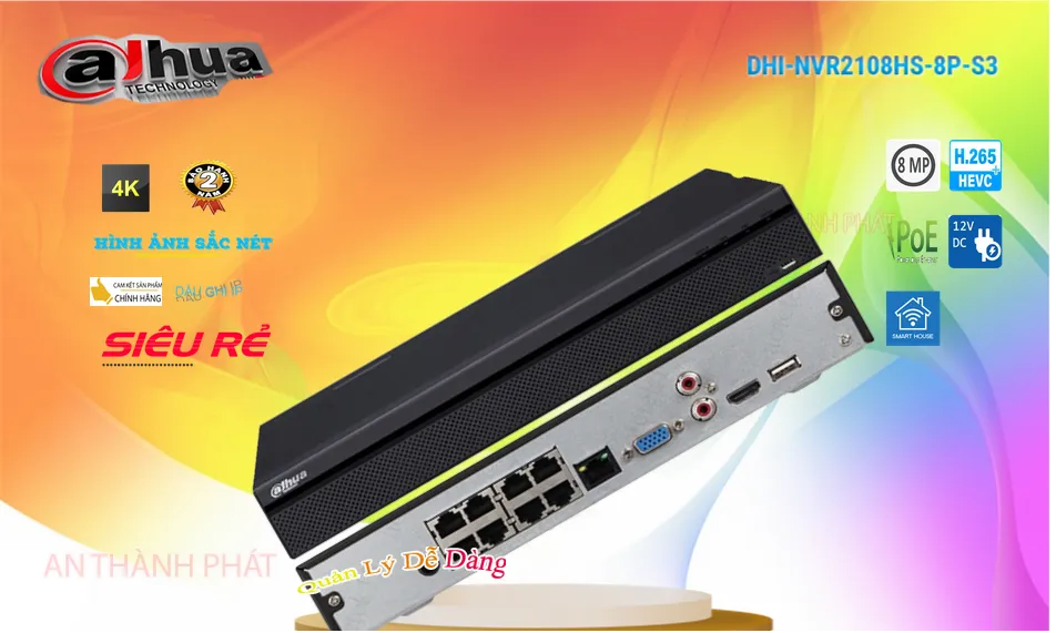 DHI-NVR2108HS-8P-S3 Hình Ảnh Đẹp Dahua ❂ DHI-NVR2108HS-8P-S3 Hình Ảnh Đẹp Dahua ❂