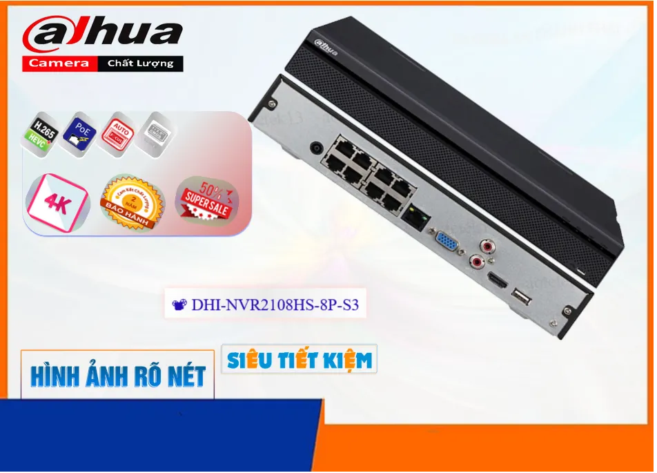 DHI-NVR2108HS-8P-S3 Hình Ảnh Đẹp Dahua ❂ DHI-NVR2108HS-8P-S3 Hình Ảnh Đẹp Dahua ❂