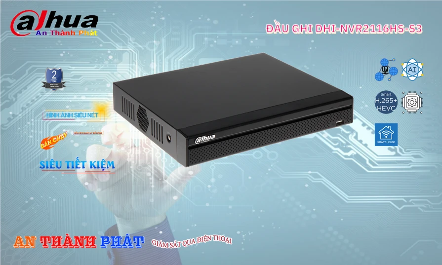 Đầu Ghi Dahua Thiết kế Đẹp DHI-NVR2116HS-S3 Đầu Ghi Dahua Thiết kế Đẹp DHI-NVR2116HS-S3