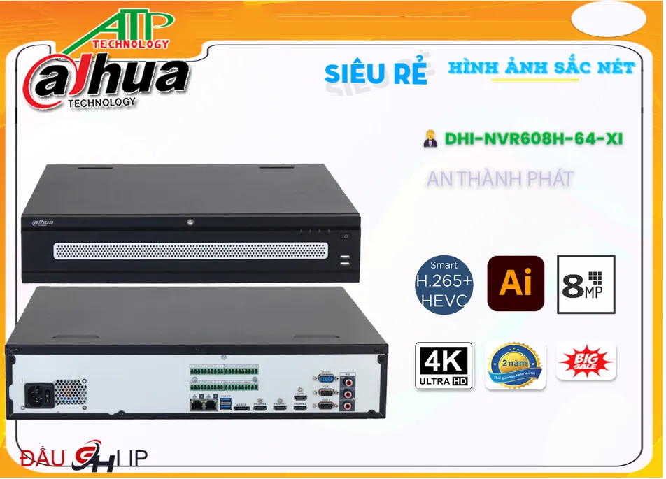 Đầu Ghi Dahua DHI-NVR608H-64-XI Đầu Ghi Dahua DHI-NVR608H-64-XI