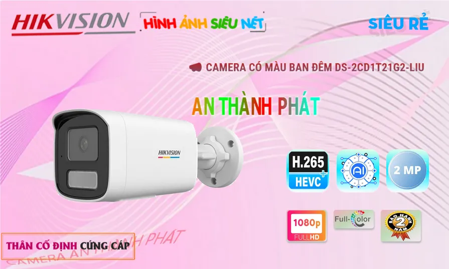 DS-2CD1T21G2-LIU camera sắc nét Hikvision ➠ DS-2CD1T21G2-LIU camera sắc nét Hikvision ➠