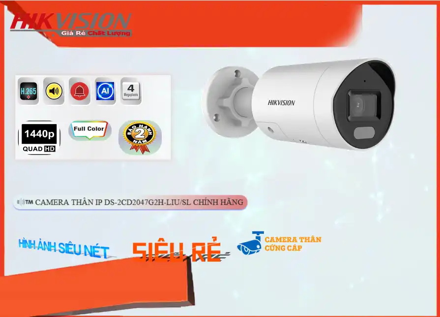 ❂ DS-2CD2047G2H-LIU/SL Sắc Nét Hikvision ❂ DS-2CD2047G2H-LIU/SL Sắc Nét Hikvision