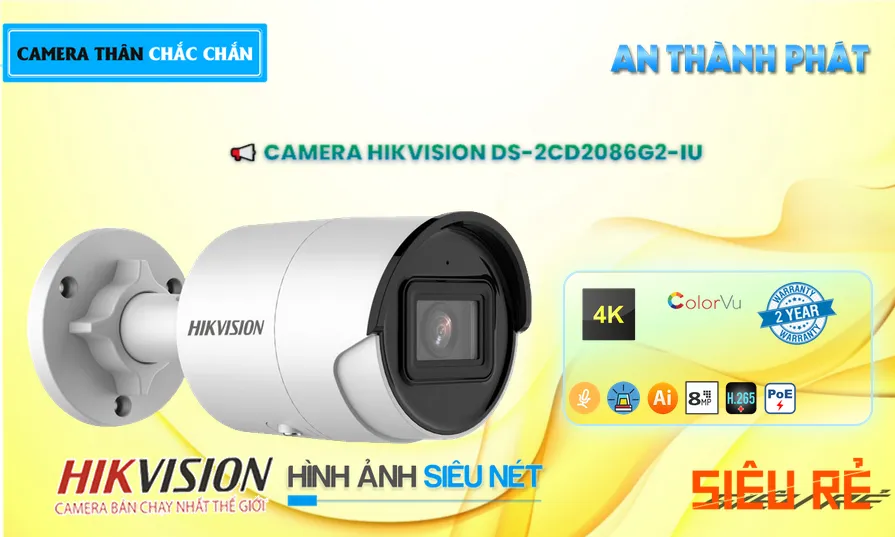 DS-2CD2086G2-IU camera sắc nét Hikvision ➠ DS-2CD2086G2-IU camera sắc nét Hikvision ➠