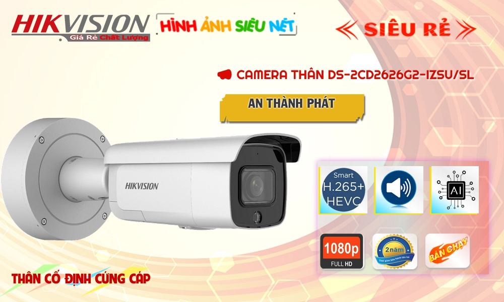 Camera IP POE Hikvision DS-2CD2626G2-IZSU/SL Mẫu Đẹp Camera IP POE Hikvision DS-2CD2626G2-IZSU/SL Mẫu Đẹp