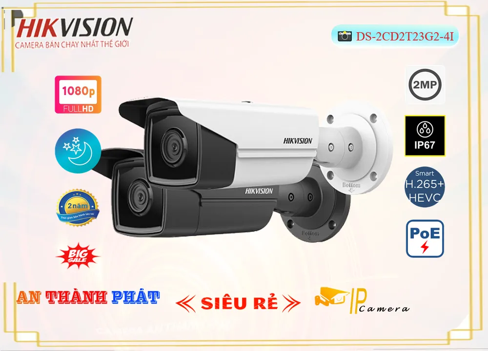 Camera Hikvision DS-2CD2T23G2-4I Tiết Kiệm Camera Hikvision DS-2CD2T23G2-4I Tiết Kiệm