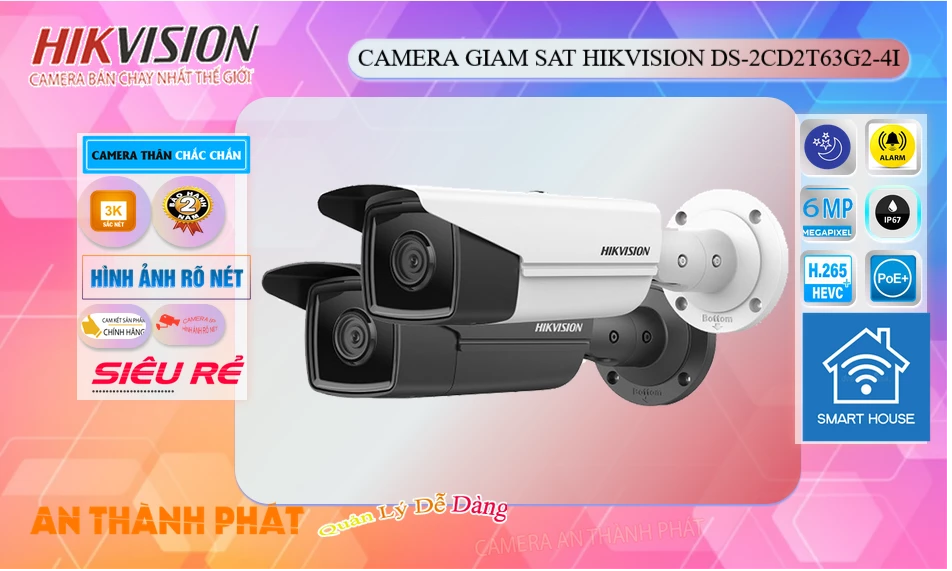 DS-2CD2T63G2-4I Camera Giám Sát