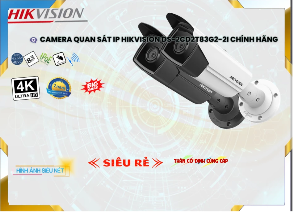 Camera IP Hikvision DS-2CD2T83G2-2I,Giá DS-2CD2T83G2-2I Cấp Nguồ Qua Dây Mạng ,Bán Sỉ DS-2CD2T83G2-2I, Camera Giá re DS-2CD2T83G2-2I Bán Lỗ,DS-2CD2T83G2-2I chiết khấu cao,công nghê DS-2CD2T83G2-2I Ultra 4k ,DS-2CD2T83G2-2I Công Nghệ Mới,thông số DS-2CD2T83G2-2I,DS-2CD2T83G2-2I giá mới nhất,DS-2CD2T83G2-2I Chiết khấu cao,DS-2CD2T83G2-2I rẻ nhất,DS-2CD2T83G2-2I mới,Bán giá rẻ DS-2CD2T83G2-2I