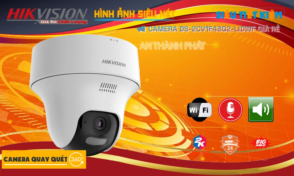 Camera Giá Rẻ Hikvision DS-2CV1F43G2-LIDWF Ip sắc nét Công Nghệ Mới