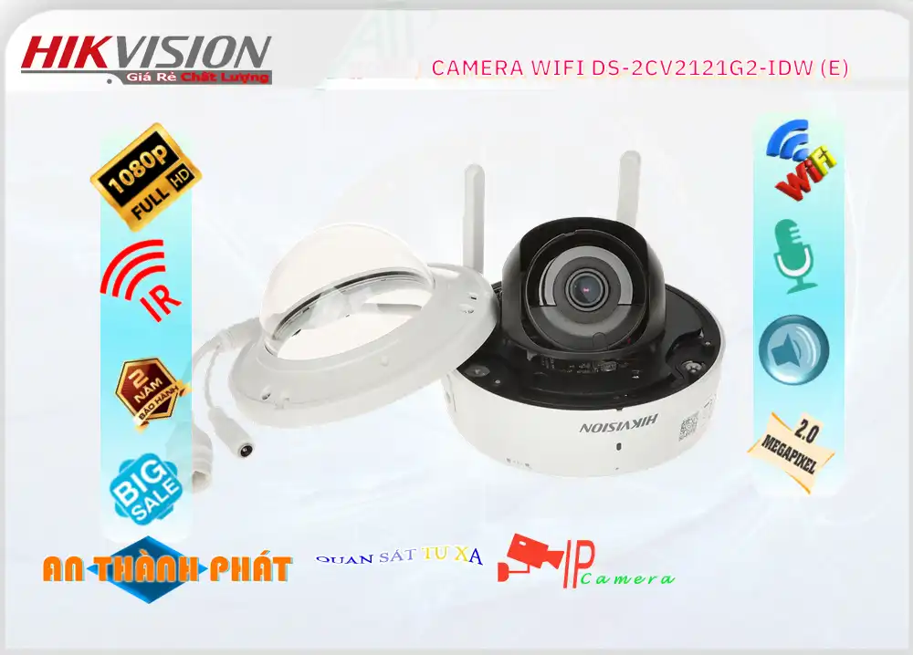 Camera DS-2CV2121G2-IDW(E) Hikvision Thiết kế Đẹp