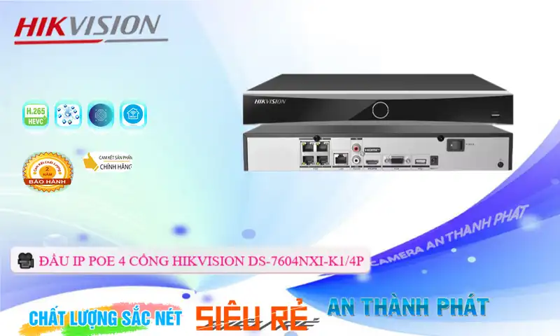 DS-7604NXI-K1/4P sắc nét Hikvision DS-7604NXI-K1/4P sắc nét Hikvision