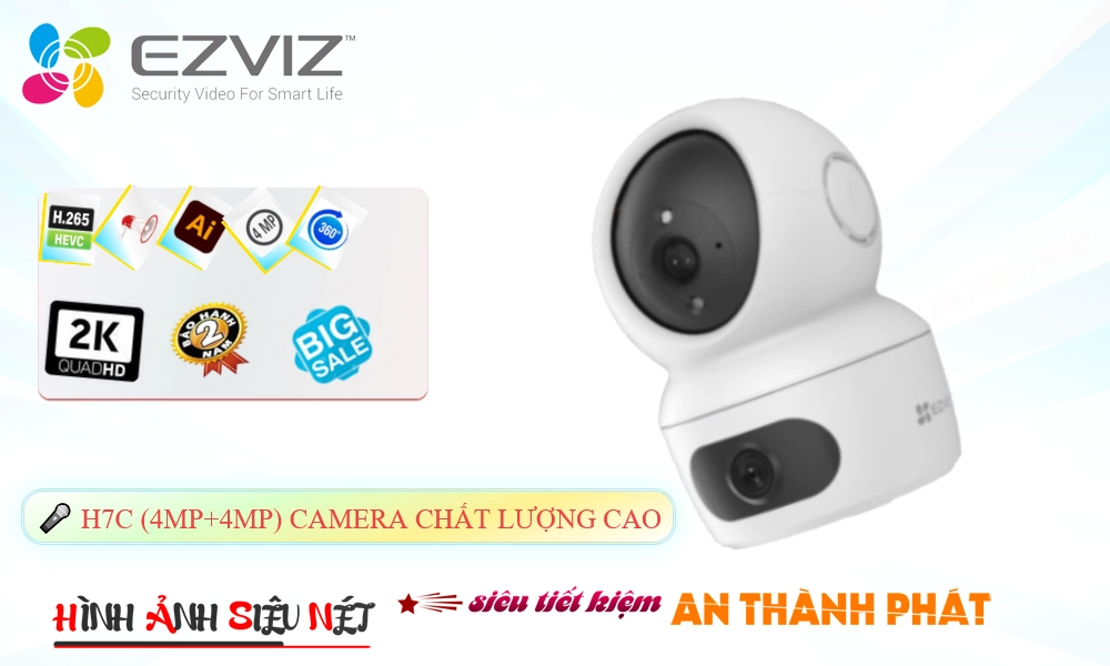 ✲  Wifi Ezviz H7C (4MP+4MP) tiết kiệm