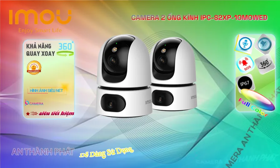 Wifi Imou IPC-S2XP-10M0WED sắc nét ✲