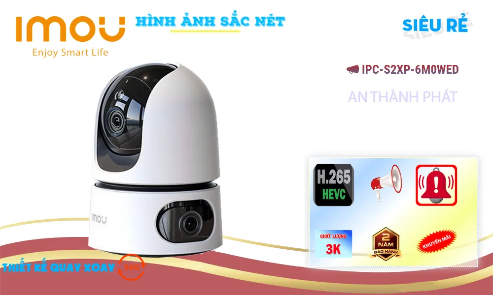 ✨ IPC-S2XP-6M0WED Camera An Ninh Sắt Nét