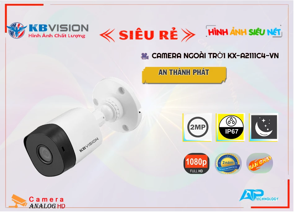 KX-A2111C4-VN KBvision Thiết kế Đẹp
