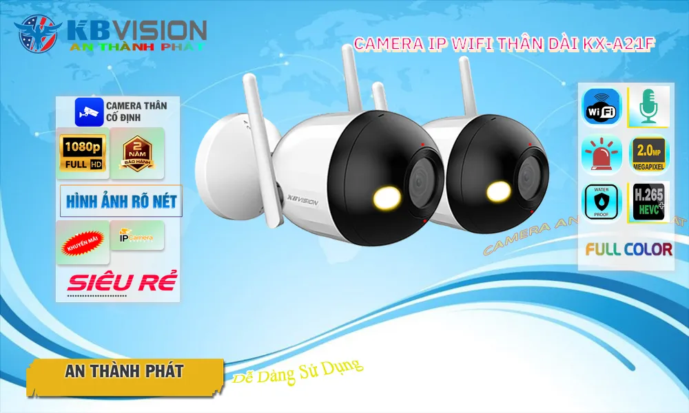 Camera Giá Rẻ KBvision KX-A21F Không Dây IP trang bị đặt biệt Tích hợp báo động khi có chuyển động Giá tốt Camera Giá Rẻ KBvision KX-A21F Không Dây IP trang bị đặt biệt Tích hợp báo động khi có chuyển động Giá tốt