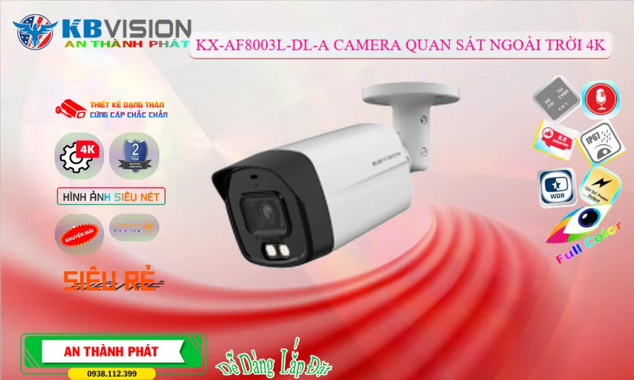 Camera An Ninh KBvision KX-AF8003L-DL-A Công Nghệ Mới