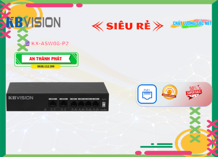 Switch Thiết bị nối mạng KX-ASW08-P2 Switch Thiết bị nối mạng KX-ASW08-P2