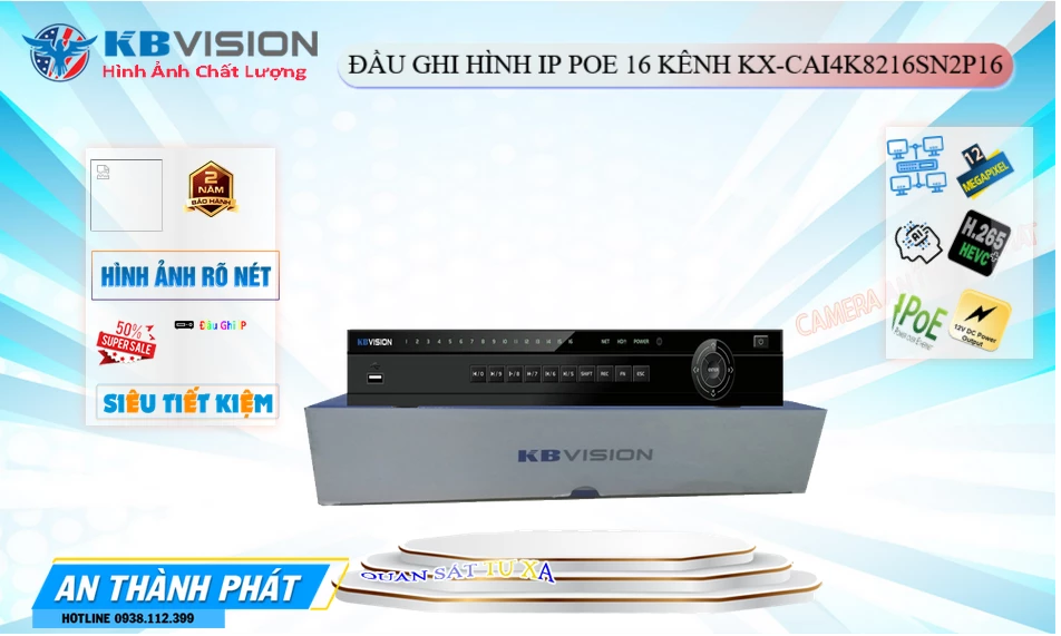 ❇ KX-CAi4K8216SN2P16 Đầu ghi Camera KBvision Giá rẻ ❇ KX-CAi4K8216SN2P16 Đầu ghi Camera KBvision Giá rẻ