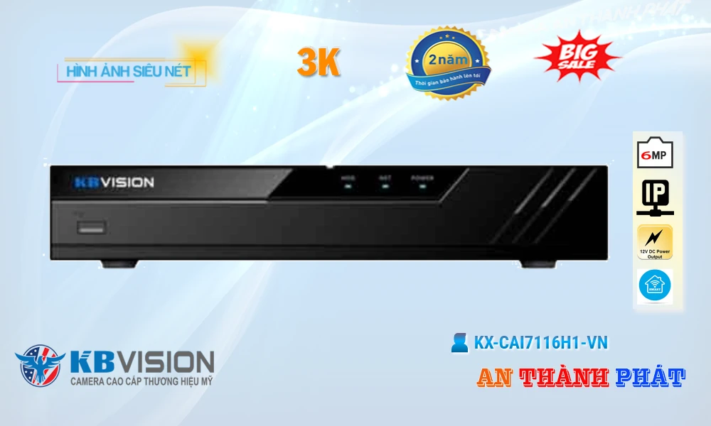 Đầu Thu KTS KBvision KX-CAi7116H1-VN ✪ Đầu Thu KTS KBvision KX-CAi7116H1-VN ✪
