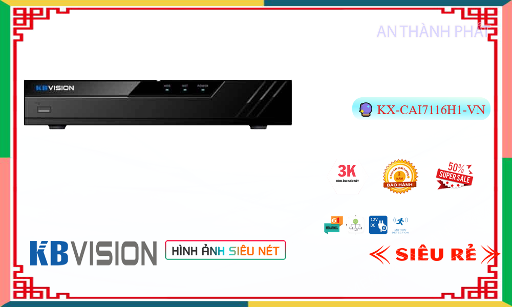 Đầu Thu KTS KBvision KX-CAi7116H1-VN ✪ Đầu Thu KTS KBvision KX-CAi7116H1-VN ✪