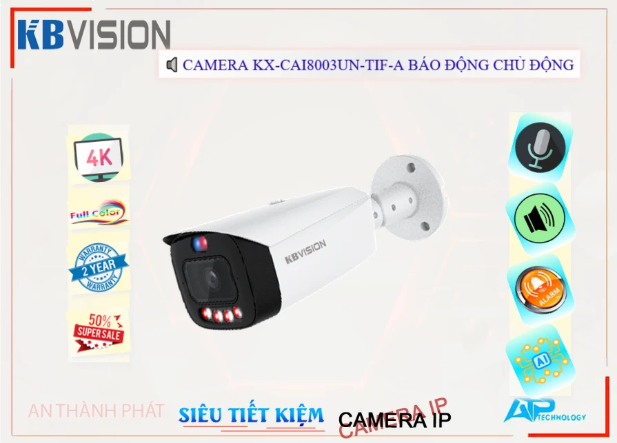 Camera Giá Rẻ KBvision KX-CAi8003UN-TiF-A Camera Giá Rẻ KBvision KX-CAi8003UN-TiF-A
