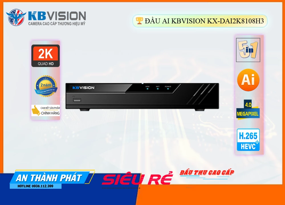 KX-DAi2K8108H3 Đầu Ghi Hình Chức Năng Cao Cấp KX-DAi2K8108H3 Đầu Ghi Hình Chức Năng Cao Cấp