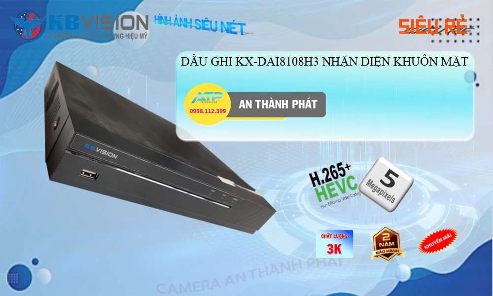 KX-DAi8108H3Thiết Bị Ghi Hình Thiết kế Đẹp KBvision KX-DAi8108H3Thiết Bị Ghi Hình Thiết kế Đẹp KBvision